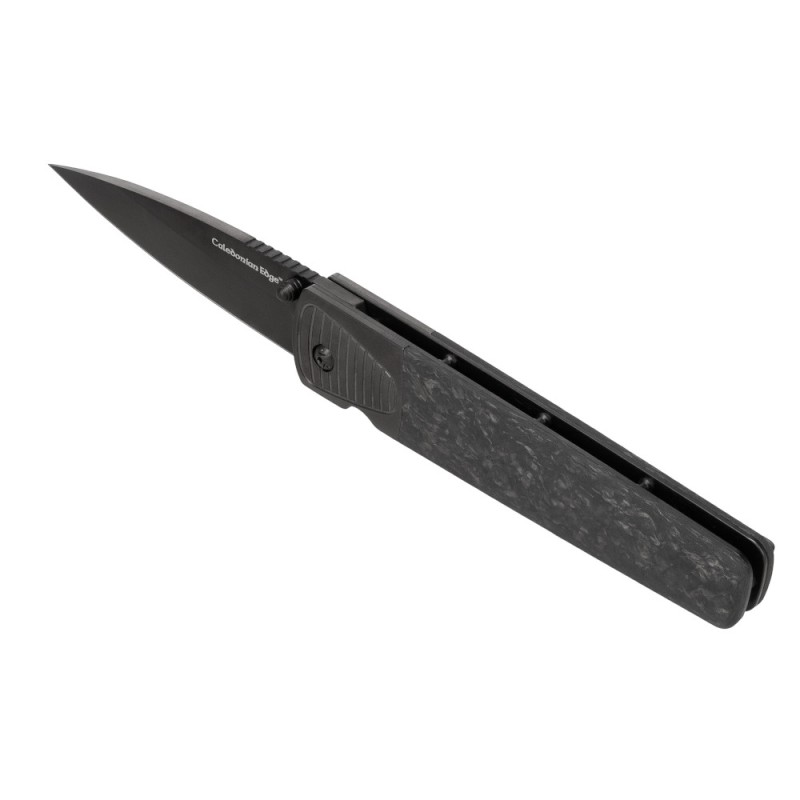 Cold Steel CSFL42CLD Caledonian 60 4.25" Folding Spear Point Plain Black Matte PVD CPM 20V SS Blade, Forged Carbon Fiber Handle